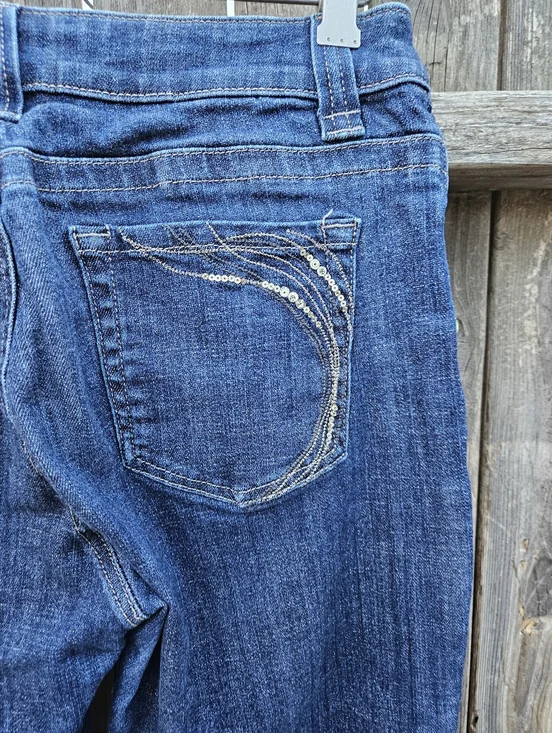 Lee Straight Leg Women's Jeans in Dark Blue Denim Size 19 - Picture 12 of 16